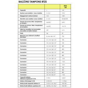 Ballon Tampon BT2S 2 Serpentins 150L