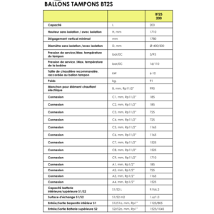 Ballon Tampon BT2S 2 Serpentins 200L