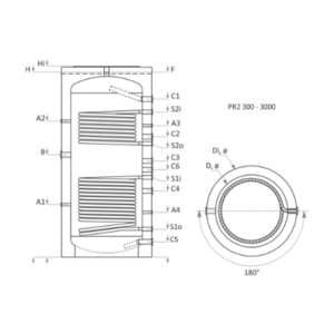 Ballon Tampon BT2S 2 Serpentins 5000L